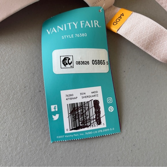 Vanity Fair Women 44DD Plus Beauty Back Full Figure Underwire Smoothing Bra NWT - Picture 7 of 8